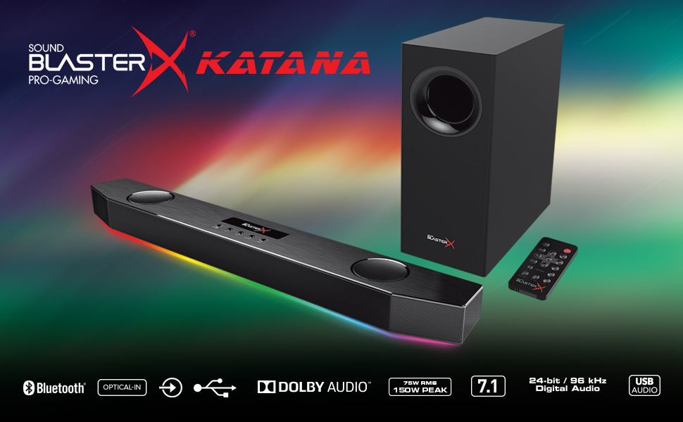 sound blasterx katana rgb soundbar